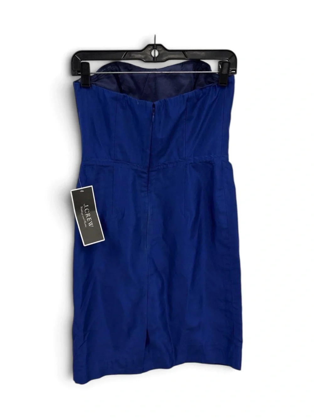 J.Crew Royal Blue Strapless Pleated Bodice Sheath Cocktail Dress Size 4 NWT